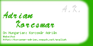 adrian korcsmar business card
